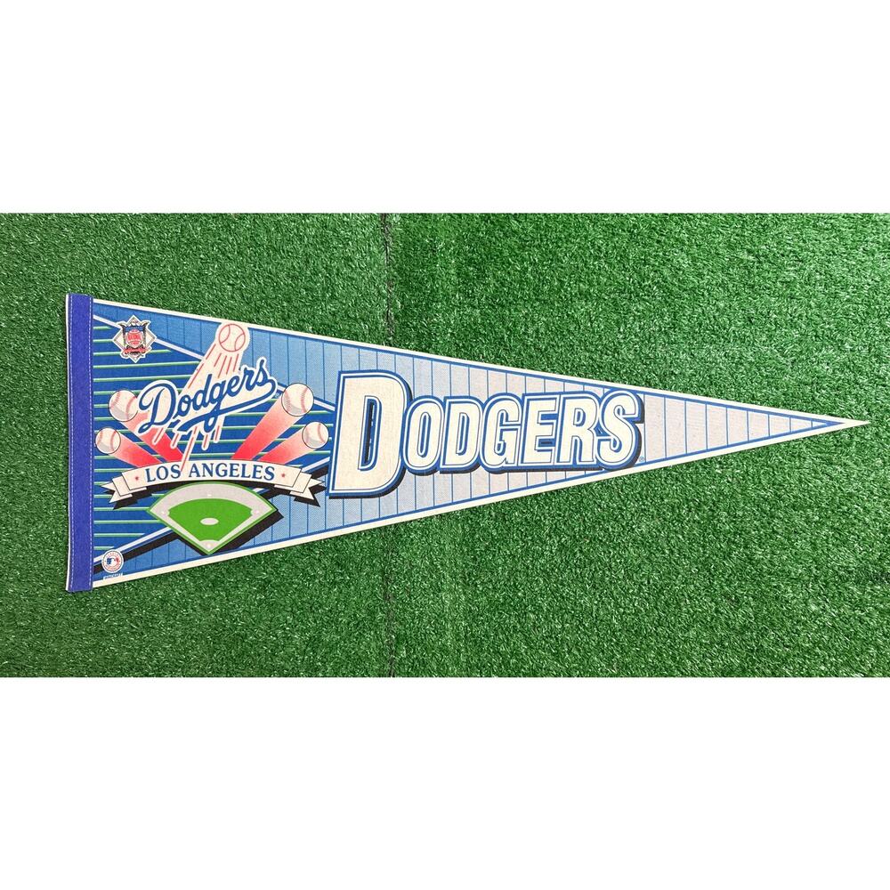 Vintage Los Angeles Dodgers Felt Pennant 12x30 MLB Baseball Wall Decor Retro